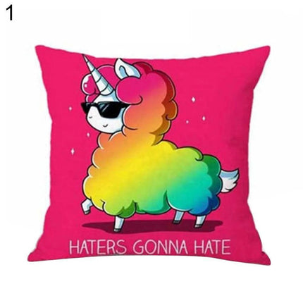 Magical Unicorn Cartoon Pillow Cover - Perfect for Kids' Spaces!