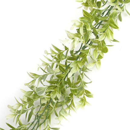 AliKopy 6.5ft Green Artificial Wandering Peperomia Vine - Faux Hanging