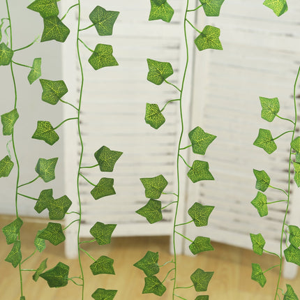 AliKopy 12 Pack 6.5ft Silk Ivy Leaf Garland - UV Resistant, Easy Hang