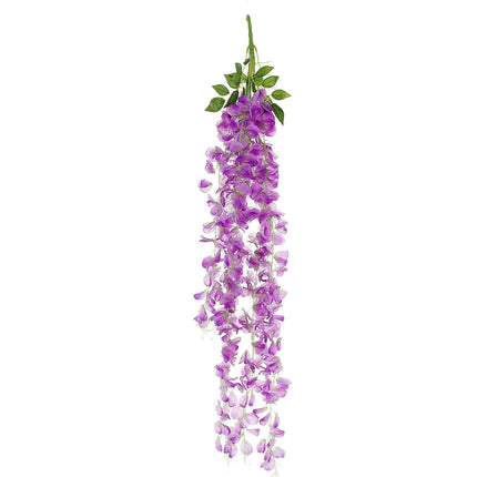 AliKopy 42" Lavender Wisteria Flower Garland - 5 Full Strands, Silk