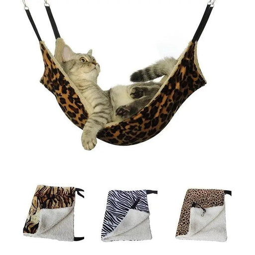 Breathable Double-Sided Cotton Cat Hammock for Stylish Lounging