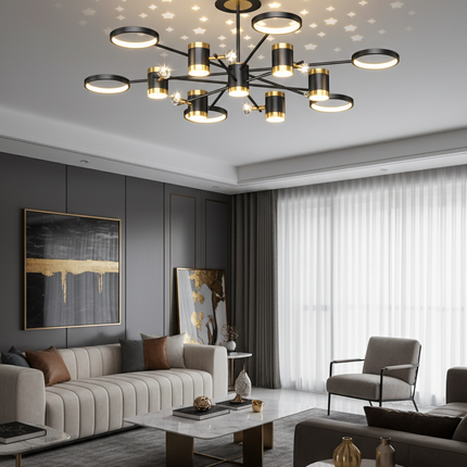 Light Luxury Chandelier Nordic Star Lamp Combination Whole House Packa