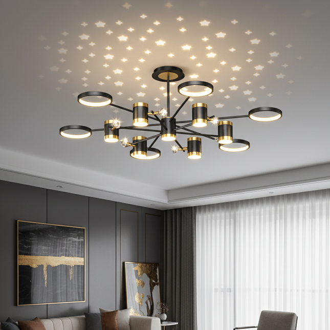 Light Luxury Chandelier Nordic Star Lamp Combination Whole House Packa