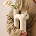 Nordic Matte Ceramic Cat Vase - Stylish Decor Piece for Home and Office