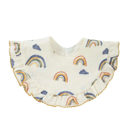 Adorable Floral Lace Baby Bib - Soft Cotton Burp Cloth