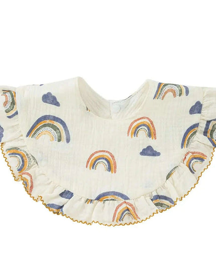 Adorable Floral Lace Baby Bib - Soft Cotton Burp Cloth