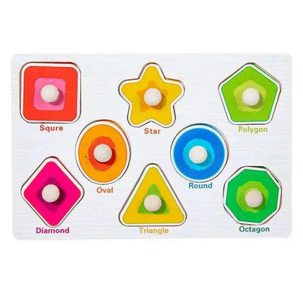Interactive Montessori Wooden Puzzle Set - Fun Learning Toy for Early Childhood Development