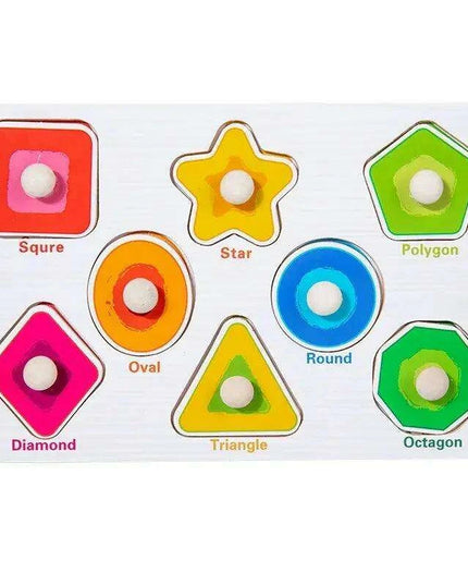 Interactive Montessori Wooden Puzzle Set - Fun Learning Toy for Early Childhood Development