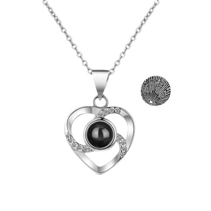 Languages I Love You Necklace Love 520 Projection Pendant Clavicle Cha