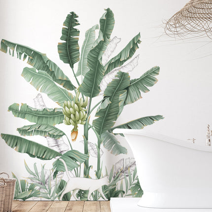 Banana Tree Bedroom Sofa Background Wall Decoration Pastoral Plant Wal