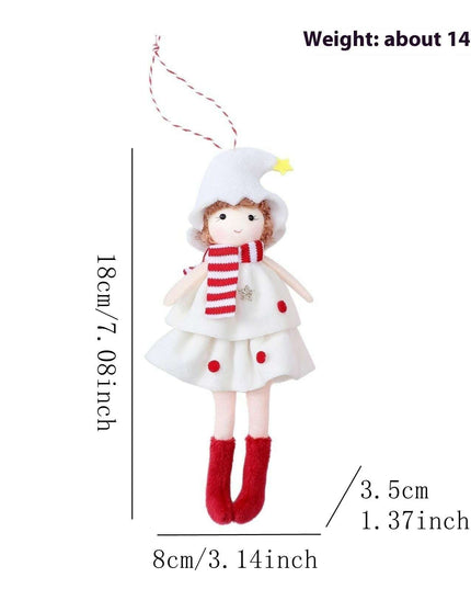 Christmas Cake Dress Girl Doll Angel Pendant