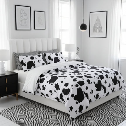 Peekaboo Studio Geometric Floral Quilt Cover & Pillowcase Set, Soft Fa