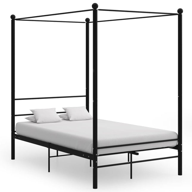 Peekaboo Studio Elegant Canopy Bed with Adjustable Height & Soft Drape