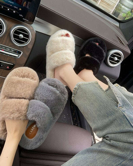 Leisure Fleece-lined Platform Slippers
