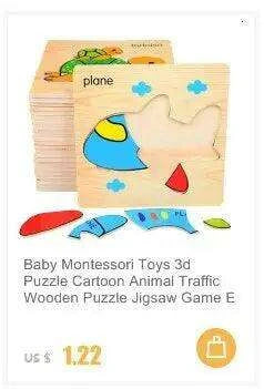 Montessori Interactive 3D Wooden Puzzle - Engaging Learning Toy for Young Adventurers