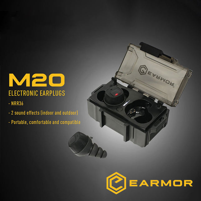 EARMOR M20 Electronic Earplugs - Noise Cancelling & Rechargeable