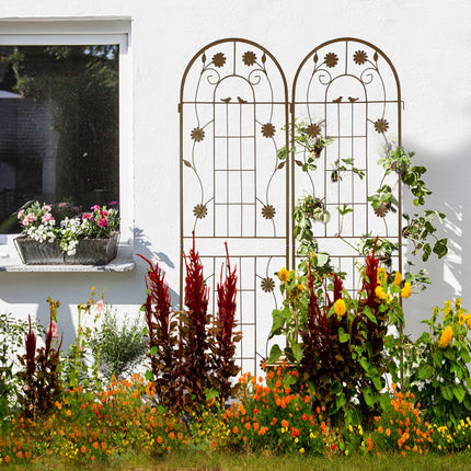 Room & Decor 2 Pack Rustproof Metal Garden Trellis for Climbing Plants