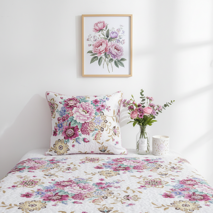 Summer Cool Quilted Bed Cover — Lightweight Plant Print Blanket, 220×240 cm Quilts & Comforters summer-cool-quilt-bed-cover-quilted-air-conditioning-quilt-sofa-bed-mattress-sheet Bedding & Bath›Bedding›Comforters & Quilts