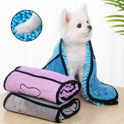 Dogs Cats Towels Super Absorbent Dog Bathrobe Microfiber Bath Towels Q