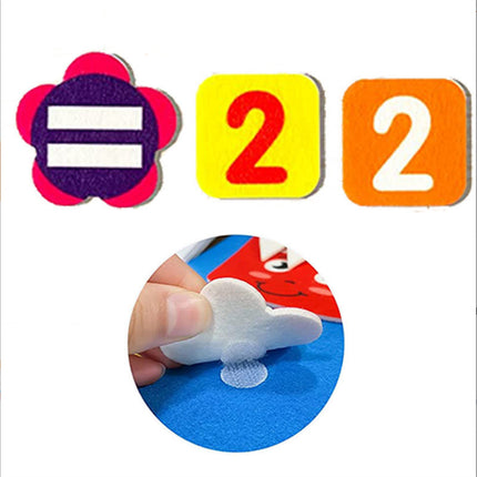 Blue Felt Learning Board Numbers Exhibition Board Teaching Aids 30x30