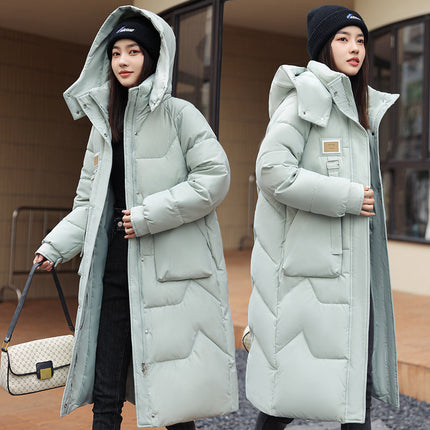 Peekaboo Studio Women's Mid-Length Thickened Coat with Detachable Hat