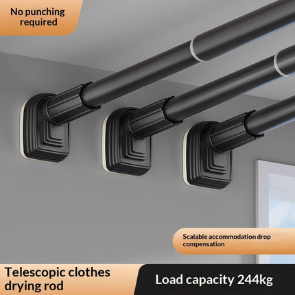 Adjustable Stainless Steel Curtain Rod Dormitory Use No Drilling Requi
