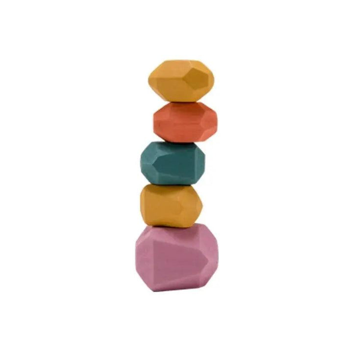 Colorful Wooden Building Blocks Kit for Creative Learning and Logical Development