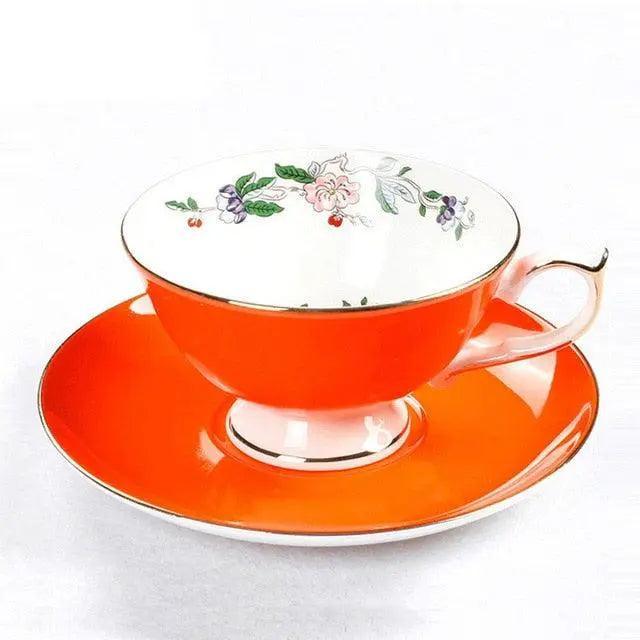 Elegant 200ML Ceramic Cups and Saucers Set for Hot Beverages: Elevate Your Drinkware Collection