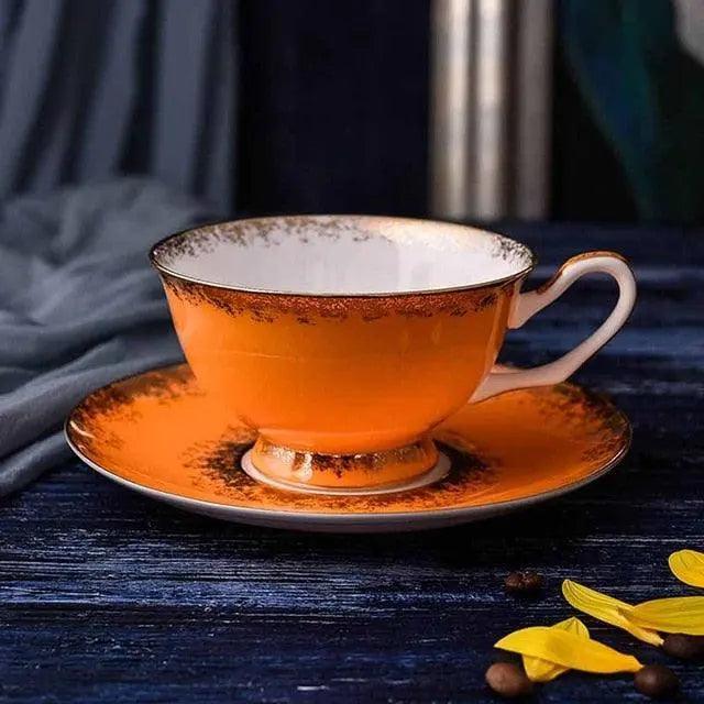 Elegant 200ML Ceramic Cups and Saucers Set for Hot Beverages: Elevate Your Drinkware Collection