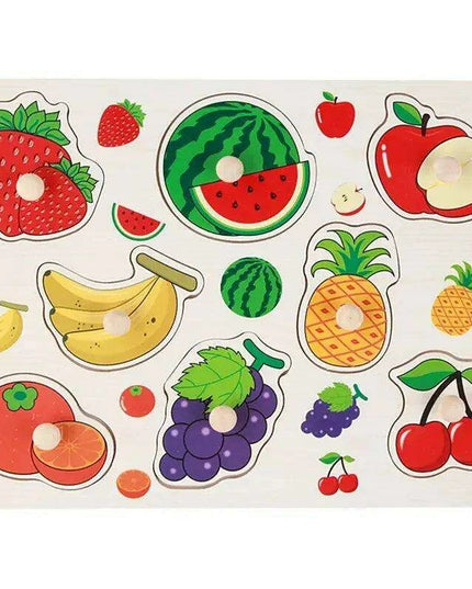 Interactive Montessori Wooden Puzzle Set - Fun Learning Toy for Early Childhood Development