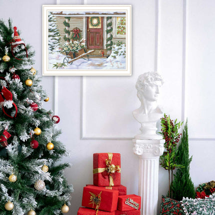 Pam Britton Holiday Porch Wall Art - Framed, Farmhouse Style Decor