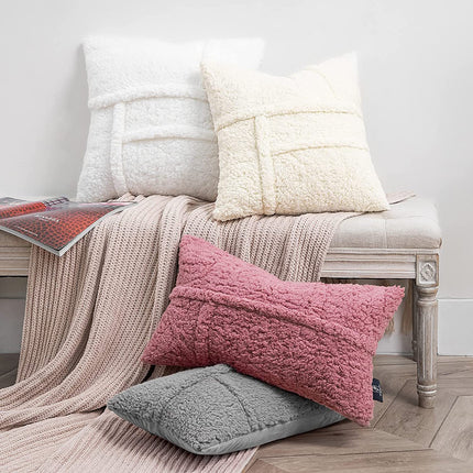 Lamb Wool Double-sided Cushion Cover