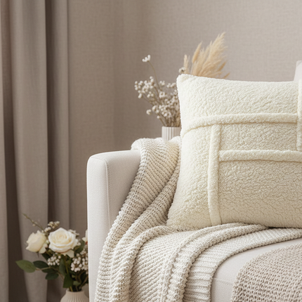 Lamb Wool Double-sided Cushion Cover