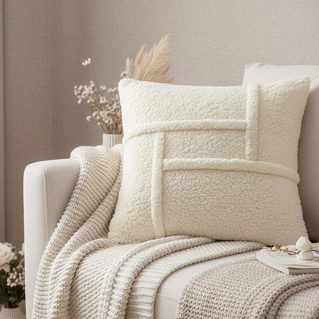 Lamb Wool Double-sided Cushion Cover
