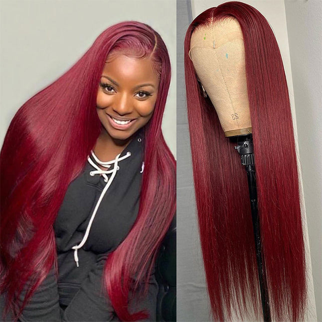 Peekaboo Studio Long Straight Front Lace Wig - Full Headgear, Smooth F