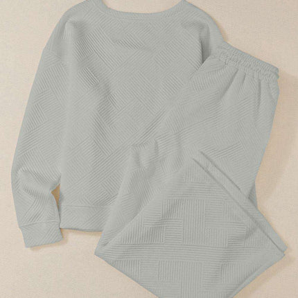 Stylish Gray Textured Lounge Set for Ultimate Relaxation