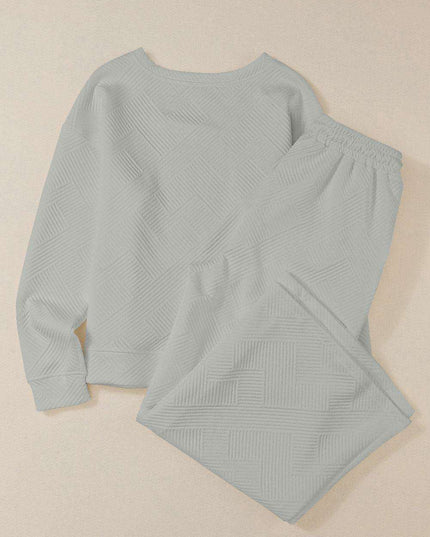 Stylish Gray Textured Lounge Set for Ultimate Relaxation