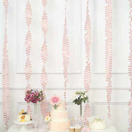 AliKopy Taffeta Ribbon Sash - 4" Leaf Petal Design, 50ft, Dusty Rose