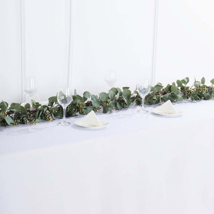 AliKopy 7ft Real Touch Eucalyptus Garland - Lifelike Greenery, Versati