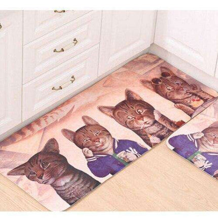 Adorable Kawaii Cat Non-Slip Kitchen Mat for Safety and Style