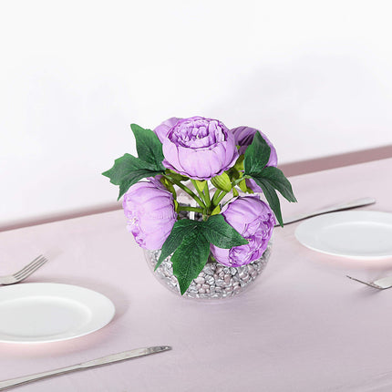 AliKopy 5 Flower Artificial Silk Peony Bouquet - Realistic & Durable