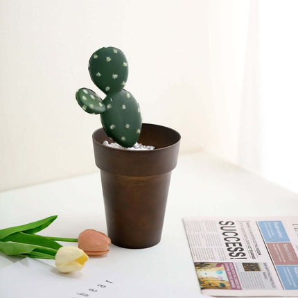 AliKopy 2-Pack Rustic Brown Flower Pots - 6" Plastic Indoor Planters