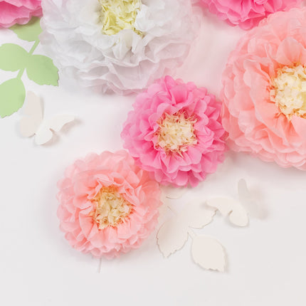 AliKopy 21-Piece Tissue Paper Flower Decor Kit - 3D Floral Design, But