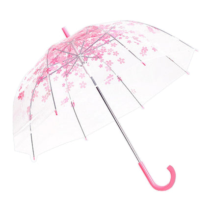 Chic Japanese-Inspired Pink Cherry Blossom Bubble Umbrella for Women