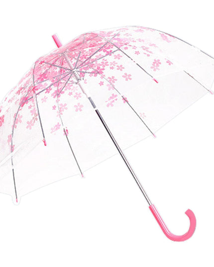 Chic Japanese-Inspired Pink Cherry Blossom Bubble Umbrella for Women