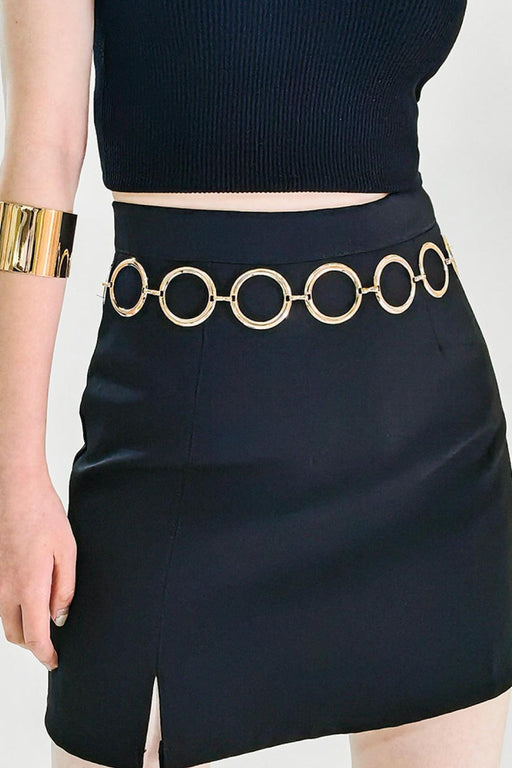 Elegant Circle Chain Link Belt for Fashion-forward Look