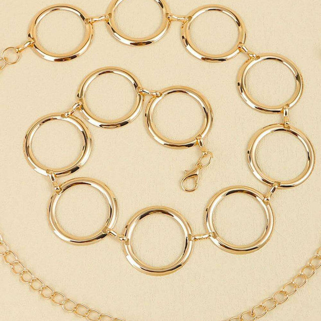 Ferroalloy Chic Circle Link Belt: The Ultimate Fashion Accessory