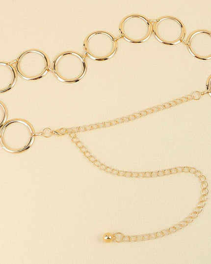 Ferroalloy Chic Circle Link Belt: The Ultimate Fashion Accessory