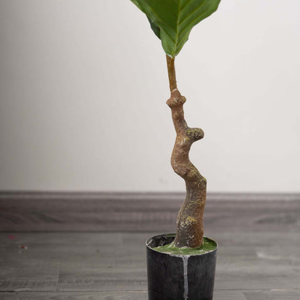 AliKopy 2 Pack 3ft Artificial Fiddle Leaf Fig Trees - Potted, Realisti