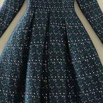 Sophisticated Slim Fit Tweed-Style Office Dress